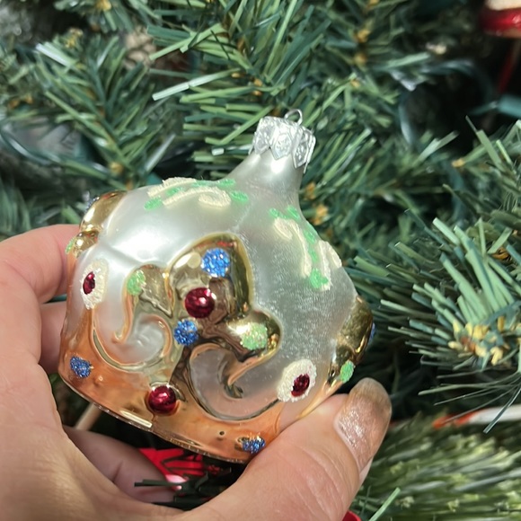 Vintage glass ornament set of 3 - Picture 4 of 4